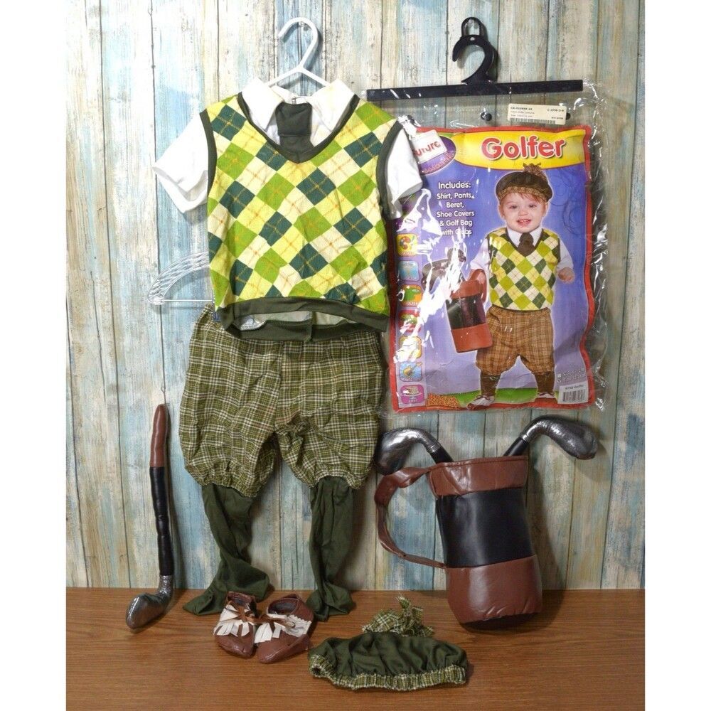 Rasta Imposta Golfer Costume Toddler 12-24M Halloween Outfit *Stained READ*